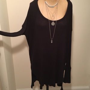 Free People black oversized tunic